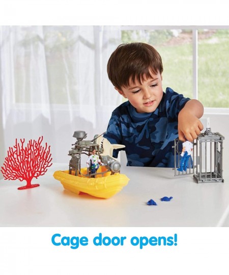 Ocean Adventure Playset Dive to The Ocean Floor Includes Diving Cage Shark and Research Boat for Ages 3+ Multicolor $38.60 - ...