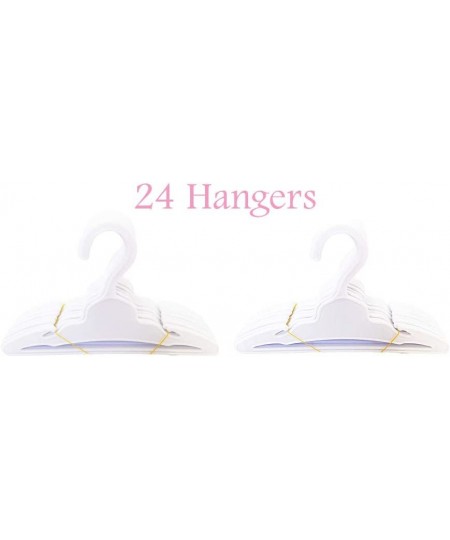 24 Pack White Hangers Fits Girl Doll Clothes- 18 Inch Doll Clothes Hangers $22.81 - Doll Accessories