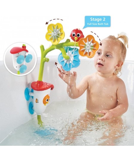 Baby Bath Mobile - Spinning Flowers and Swiveling Fountain for Newborn and Toddler Bath Time Sensory Development (Tub Not Inc...