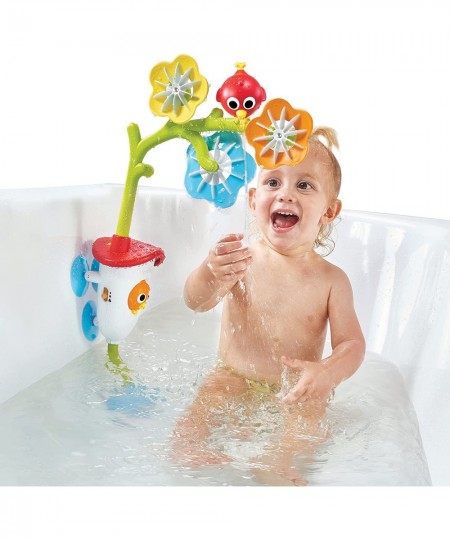 Baby Bath Mobile - Spinning Flowers and Swiveling Fountain for Newborn and Toddler Bath Time Sensory Development (Tub Not Inc...