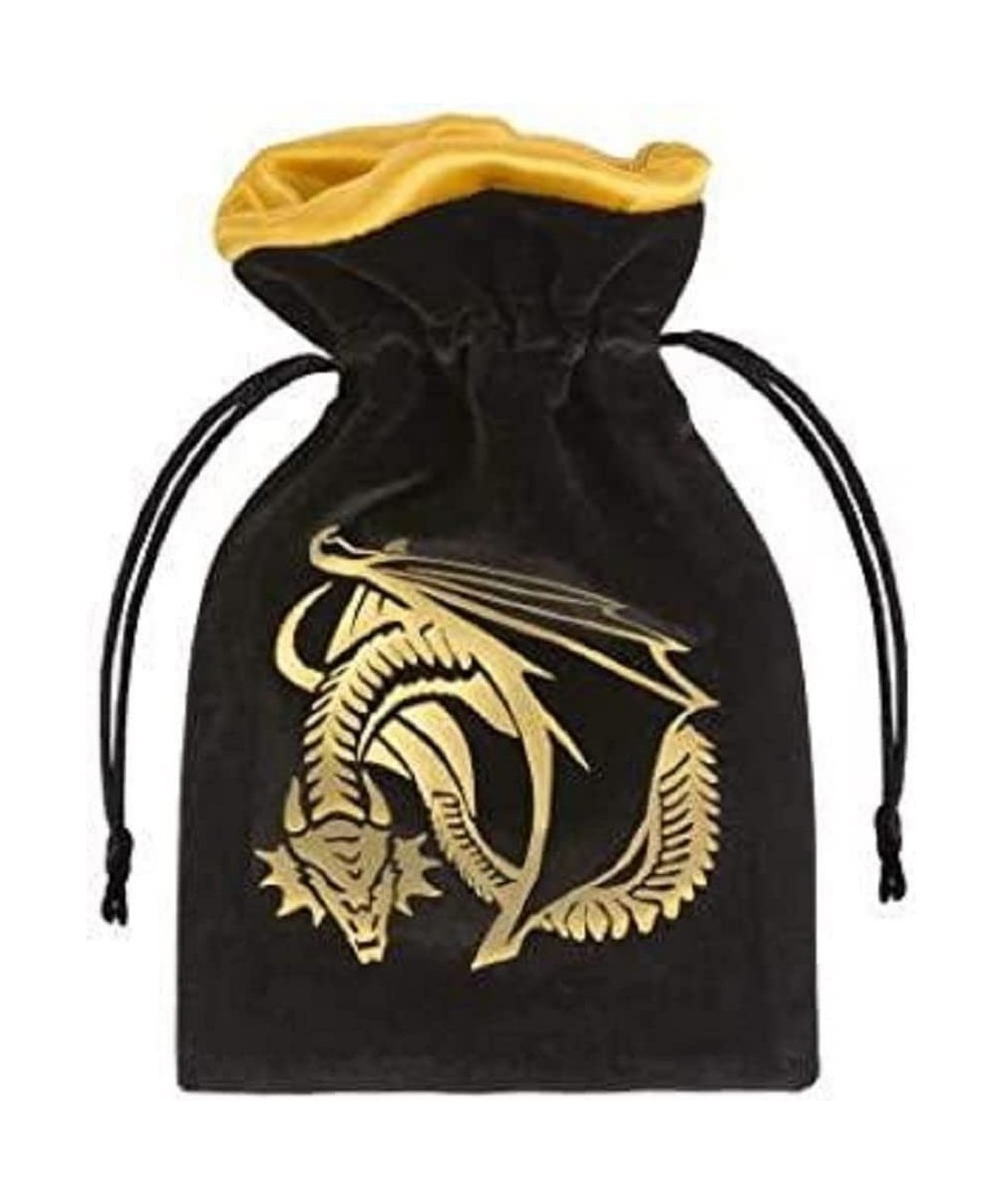 Dragon Black & Golden Velour Dice Bag $19.12 - Game Accessories