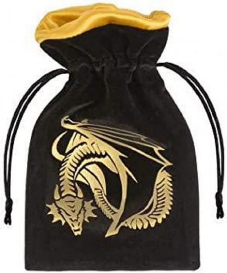 Dragon Black & Golden Velour Dice Bag $19.12 - Game Accessories