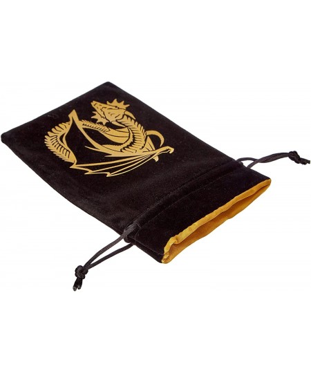 Dragon Black & Golden Velour Dice Bag $19.12 - Game Accessories