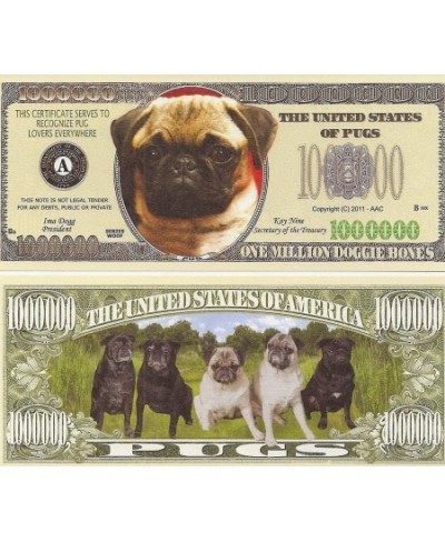 Pug Dog $Million Dollar$ Novelty Bill Collectible $14.67 - Gags & Practical Joke Toys