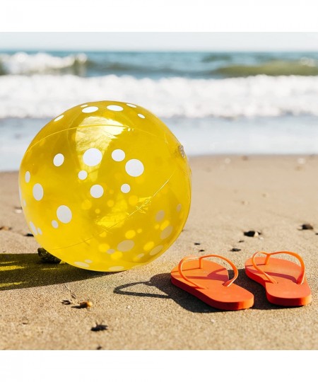 Beach Balls Bulk – Polka Dot Beach Balls for Kids & Adults – 6 Beach Balls Dozen in 6 Colors – Inflatable Beach Ball Pack – F...