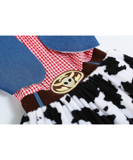 Girls Cowgirl Costume Halloween Cosplay Christmas Dress Up Kids Cow Girl Outfit $40.19 - Kids' Costumes