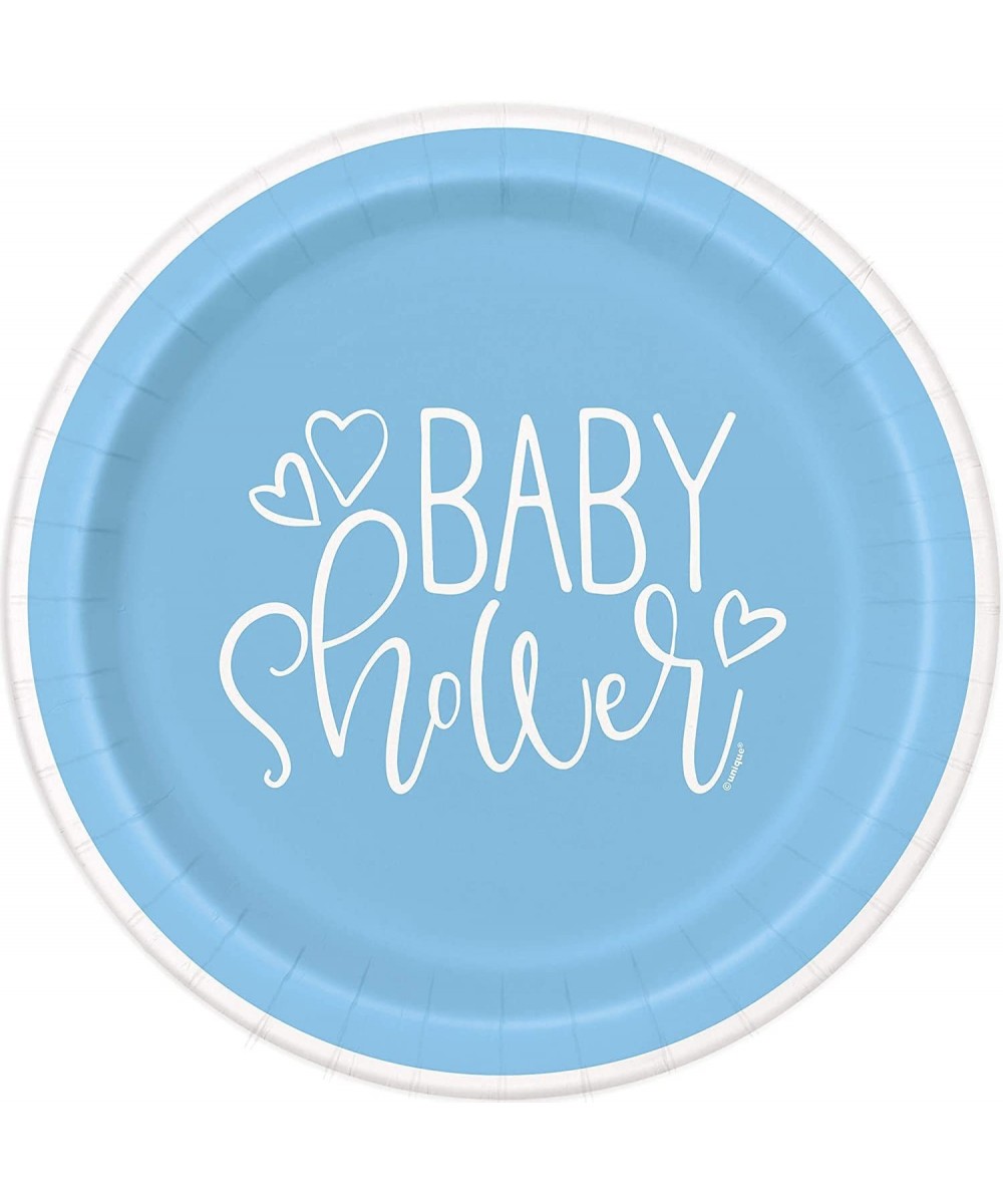 Blue Baby Shower Round Dessert Plates 8 Ct. $12.21 - Kids' Party Tableware