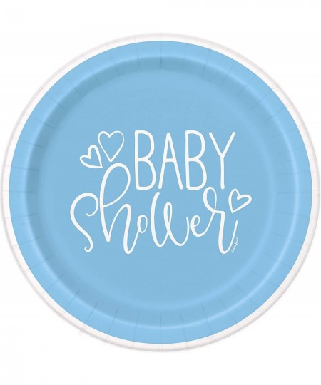 Blue Baby Shower Round Dessert Plates 8 Ct. $12.21 - Kids' Party Tableware