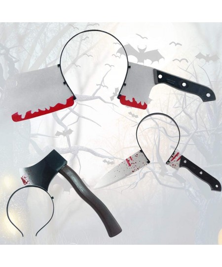 Halloween Bloody Headband Horror Photo Props Party Kitchen knife Axe Sharp Knife Trick Props Hair Hoop Hair Band - 3pcs $24.6...