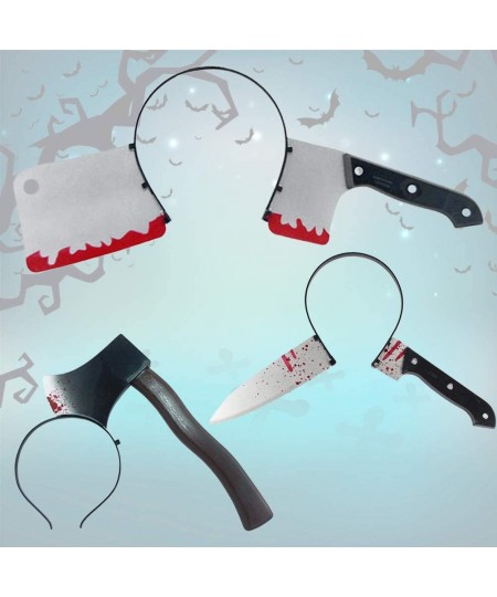 Halloween Bloody Headband Horror Photo Props Party Kitchen knife Axe Sharp Knife Trick Props Hair Hoop Hair Band - 3pcs $24.6...