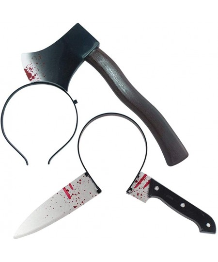 Halloween Bloody Headband Horror Photo Props Party Kitchen knife Axe Sharp Knife Trick Props Hair Hoop Hair Band - 3pcs $24.6...