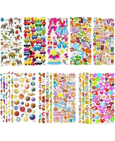 Kids Stickers Toddlers Puffy Sticker Pack Random 500+ for Scrapbook Teachers Reward Party Favors 3D Foam Small Including Hear...