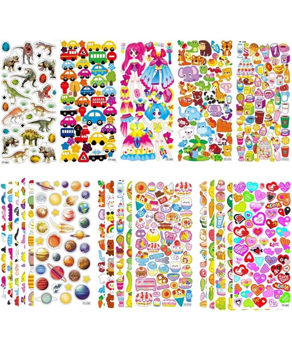 Kids Stickers Toddlers Puffy Sticker Pack Random 500+ for Scrapbook Teachers Reward Party Favors 3D Foam Small Including Hear...