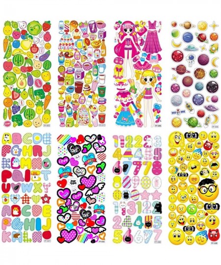 Kids Stickers Toddlers Puffy Sticker Pack Random 500+ for Scrapbook Teachers Reward Party Favors 3D Foam Small Including Hear...