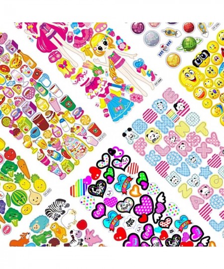 Kids Stickers Toddlers Puffy Sticker Pack Random 500+ for Scrapbook Teachers Reward Party Favors 3D Foam Small Including Hear...