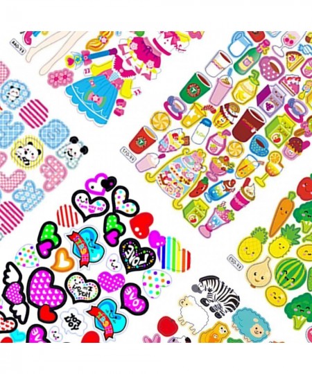 Kids Stickers Toddlers Puffy Sticker Pack Random 500+ for Scrapbook Teachers Reward Party Favors 3D Foam Small Including Hear...