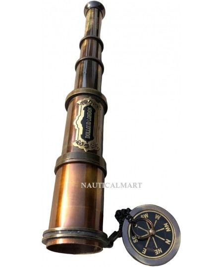 Brass Dollond London's 18 inches Antique Telescope/Spyglass in Leather Box (Black Antique) $50.83 - Children's Optics