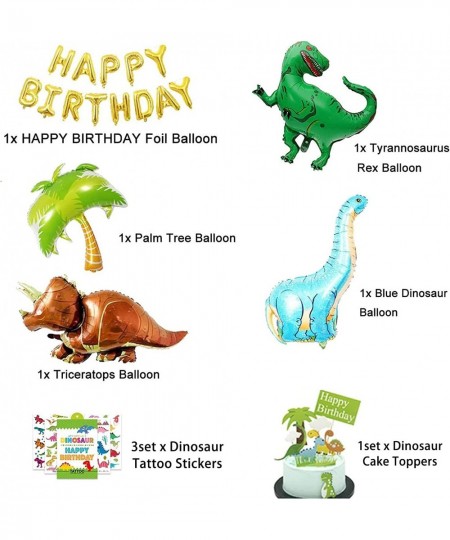 Dinosaur Birthday Party Decorations 214pcs Dinosaur Birthday Party Supplies for Boy Dinosaur Balloon Garland Dinosaur Party F...