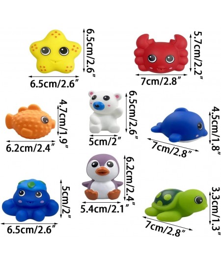 8 Pack Rubber Bath Toys Water Squirt Toys for Baby Toddlers Kids Boys Girls Christmas Stocking Stuffers Gifts $16.74 - Bathtu...