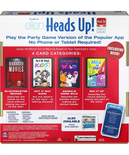 Head’s Up! Party Game 4th Edition Word Guessing Board Game for Kids and Families Ages 8 and up $39.56 - Board Games