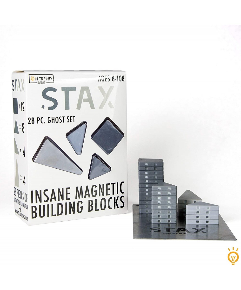 STAX 28pc Insane Magnetic Building Block Set (Ghost) $58.31 - Toy Magnetic Building Sets