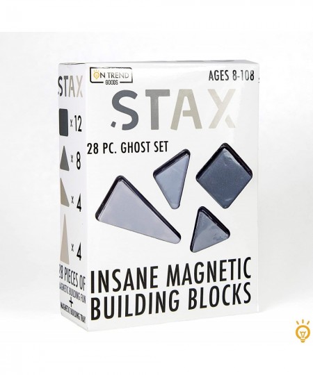 STAX 28pc Insane Magnetic Building Block Set (Ghost) $58.31 - Toy Magnetic Building Sets