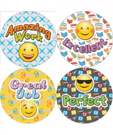 Emoji Teacher Grading Stickers (10-Sheet) - Assorted Designs for Children - Classroom Reward Incentives for Students - Stocki...