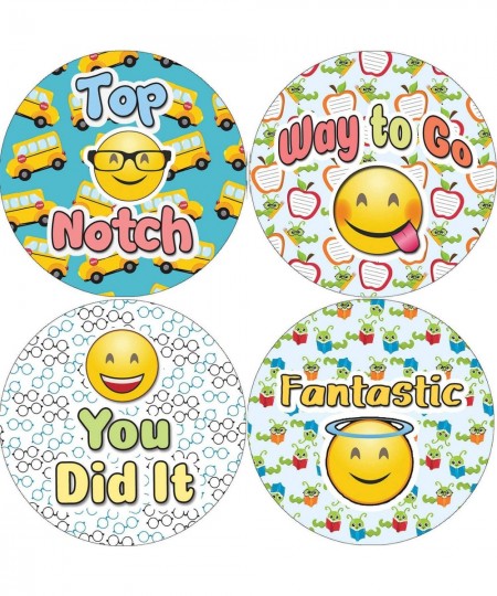 Emoji Teacher Grading Stickers (10-Sheet) - Assorted Designs for Children - Classroom Reward Incentives for Students - Stocki...