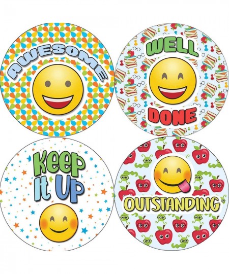 Emoji Teacher Grading Stickers (10-Sheet) - Assorted Designs for Children - Classroom Reward Incentives for Students - Stocki...