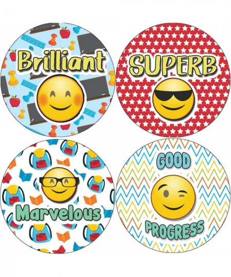 Emoji Teacher Grading Stickers (10-Sheet) - Assorted Designs for Children - Classroom Reward Incentives for Students - Stocki...