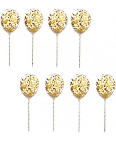 5 inch Gold Confetti Balloons Mini Clear Latex Balloons Birthday Party Cake Topper Decor 25pc $23.34 - Kids' Party Decorations