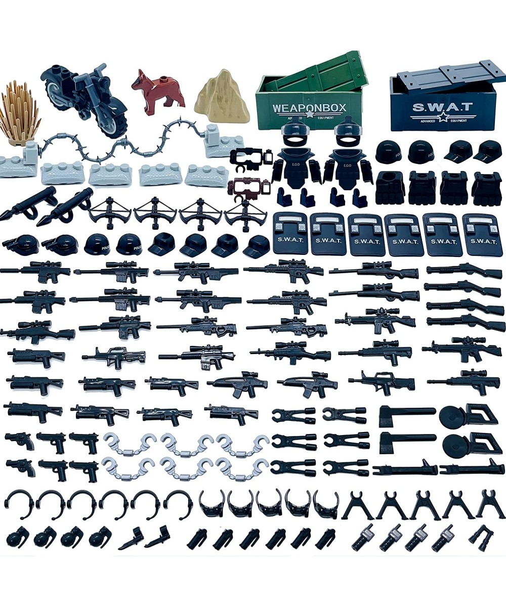 Building Block Toys Weapons Pack for 6+ Years Old Boys Gifts Military Army SWAT Modern Combat Assault Gears Weapons Parts Acc...