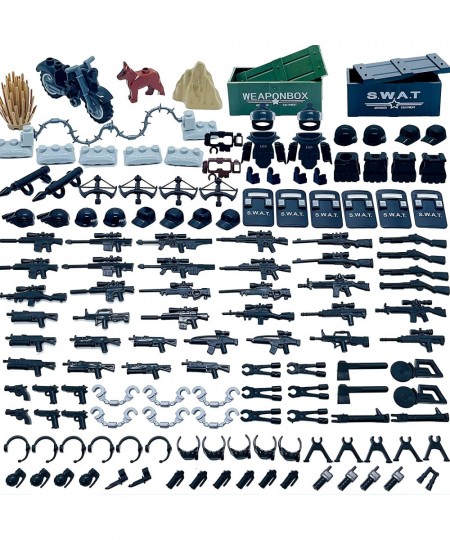 Building Block Toys Weapons Pack for 6+ Years Old Boys Gifts Military Army SWAT Modern Combat Assault Gears Weapons Parts Acc...