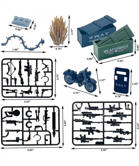 Building Block Toys Weapons Pack for 6+ Years Old Boys Gifts Military Army SWAT Modern Combat Assault Gears Weapons Parts Acc...