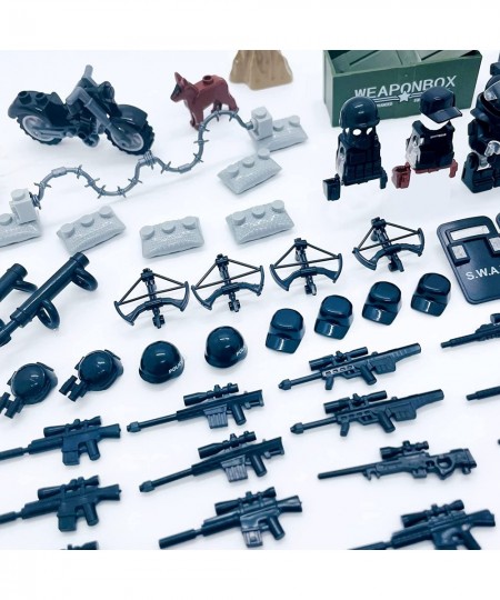 Building Block Toys Weapons Pack for 6+ Years Old Boys Gifts Military Army SWAT Modern Combat Assault Gears Weapons Parts Acc...