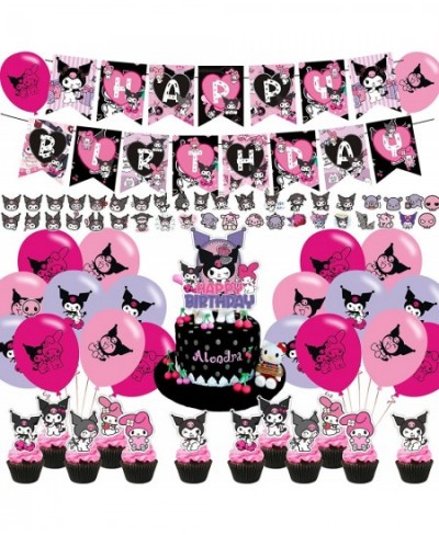 Kuromi Party Decorations Birthday Party Supplies For Kuromi Party Supplies Includes Banner - Cake Topper - 12 Cupcake Toppers...