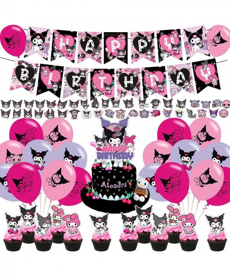 Kuromi Party Decorations Birthday Party Supplies For Kuromi Party Supplies Includes Banner - Cake Topper - 12 Cupcake Toppers...