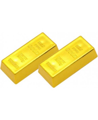 2Pcs Fake Gold Bar Fake Golden Brick Replica Gold Bar Bullion Gold Bar Decorations Realistic Gold Bar Brick Prop Movie Prop N...