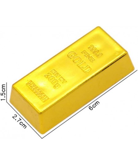 2Pcs Fake Gold Bar Fake Golden Brick Replica Gold Bar Bullion Gold Bar Decorations Realistic Gold Bar Brick Prop Movie Prop N...