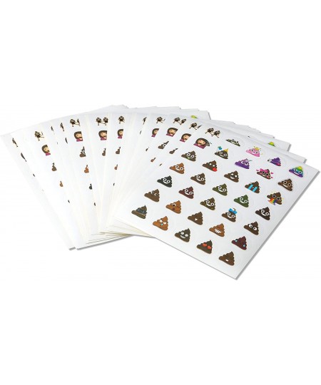 Poop Emoji Sticker Sheet Party Favor 24 Pack (576 Stickers) Poo Set. Potty Training Journal Favors Office Teachers Scrapbooki...