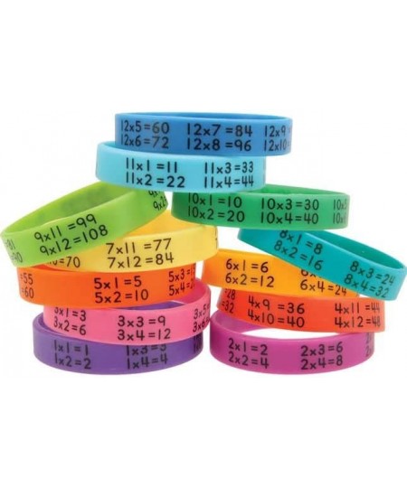 160452 Multiplication Facts Bracelets Assorted $46.25 - Kids' Dress-Up Accessories