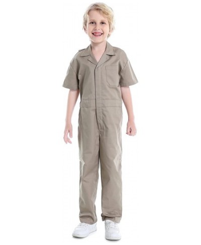 Boy's Coverall Child's Mechanic Halloween Costume Jumpsuit Short Sleeve $37.54 - Kids' Costumes