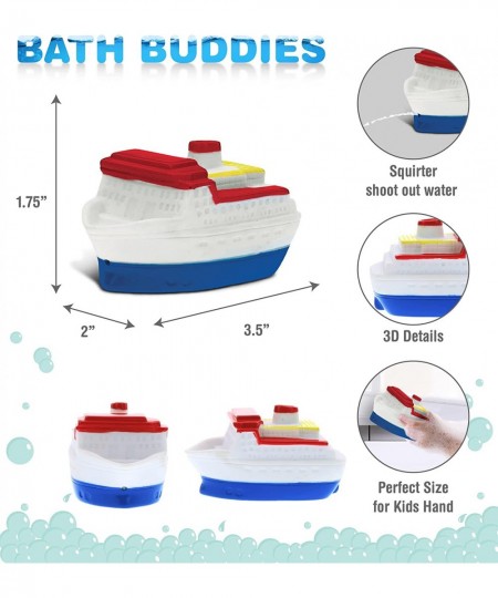 Cruise Ship Bath Buddy Squirter - Floating Ship Rubber Bath Toy Fun Water Squirting Bathtime Play for Toddlers Cute Watercraf...