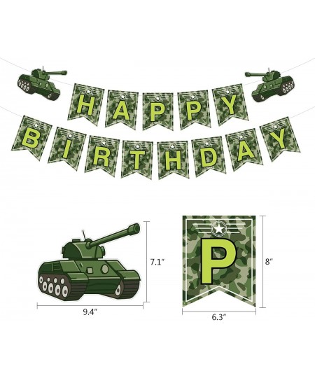 Army Party Decorations Army Birthday Party Supplies Kit Army Decorations For Party Army Banner Cake Topper Swirls Camouflage ...