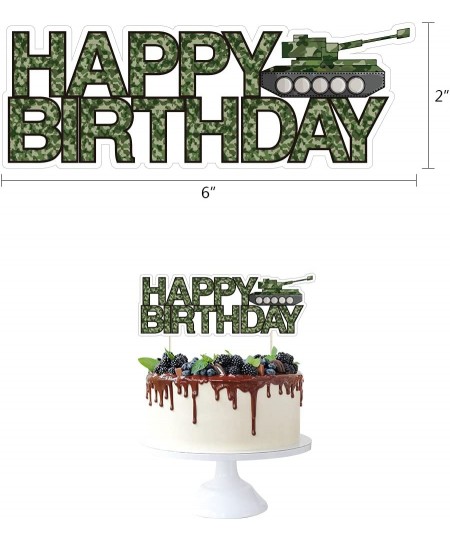 Army Party Decorations Army Birthday Party Supplies Kit Army Decorations For Party Army Banner Cake Topper Swirls Camouflage ...