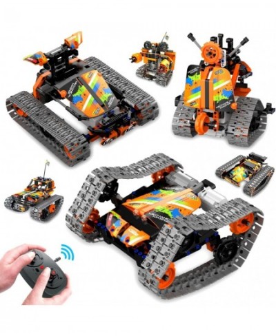 6 in 1 STEM Building Toys Gifts for Age 6 7 8 9 10 11 12 Years Old Kids Boys Girls Remote Control Flip Car Tank Truck Robot B...