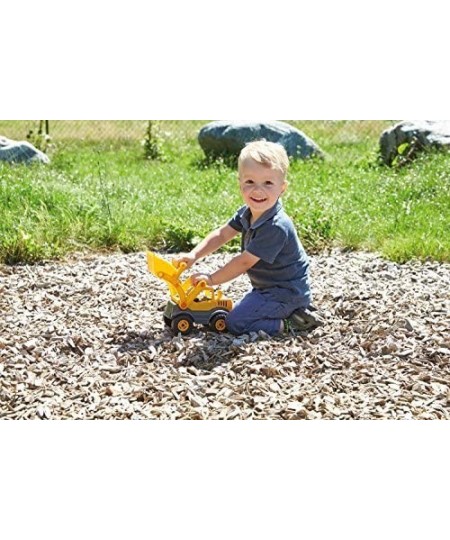 LENA® Eco Active Bulldozer Toy for Kids Easy Grab Handle and Flip Open Cab Super Sturdy Construction for Real Action (Digging...