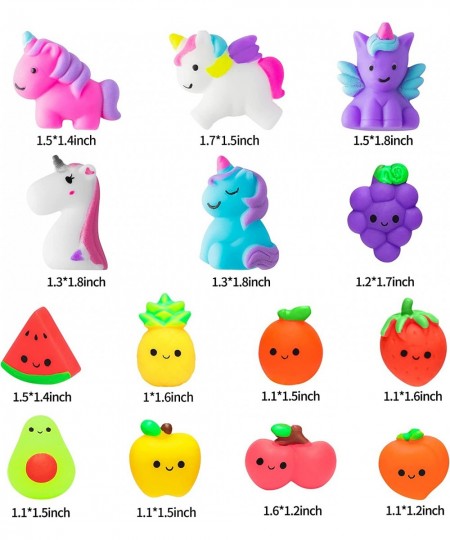 27Pcs Fidget Toys Mochi Squeeze Toys for Boy & Girls Birthday Gift Unicorn Fruit Cat Animals Mochi Squeeze Stress Relief Part...