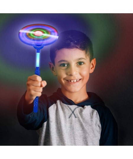 Light Up Swivel Spinner Wand 15 Inch LED Spin Toy for Kids with Batteries Included Great Gift Idea for Boys and Girls Fun Bir...