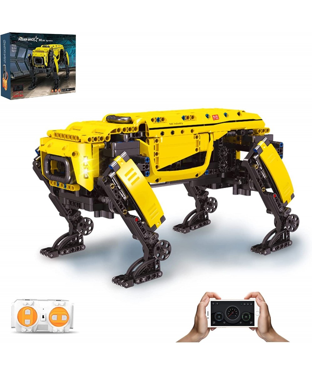 RC & APP Control Robot Dog Building Kit Set with Power Module Puppy Toy Dog Walk Electronic Pet Dog for Boys and Girls Gifts ...